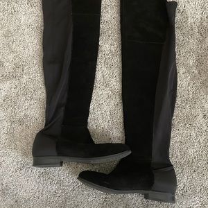 Knee high black boots